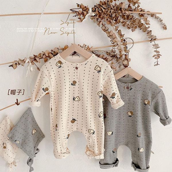 jumpsuits 2021 autumn baby girls rompers cute pear print infant boys waffle cotton clothes born with hat 0-24m, Blue
jumpsuits 2021 autumn baby girls rompers cute pear print infant boys waffle cotton clothes born with hat 0-24m, Blue