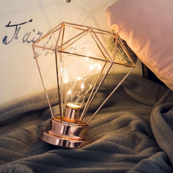 party decoration fashion diamond shape desk lamp battery powered bedroom tablet night light with switch iron art pography props
party decoration fashion diamond shape desk lamp battery powered bedroom tablet night light with switch iron art pography props