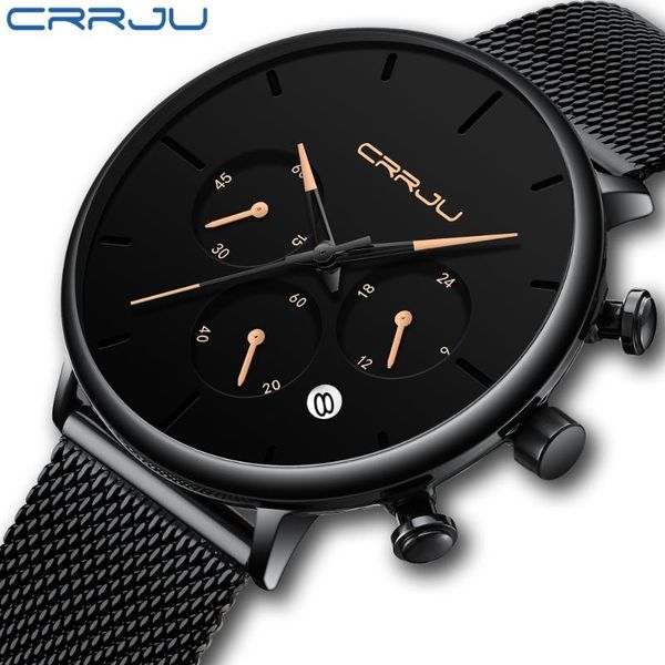wristwatches crrju unique style men watch chronograph waterproof military male clock full steel sport wristwatch relogio, Slivery;brown
wristwatches crrju unique style men watch chronograph waterproof military male clock full steel sport wristwatch relogio, Slivery;brown