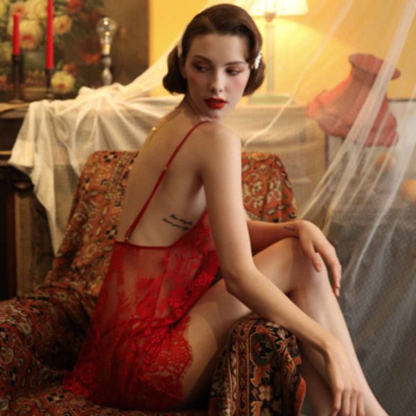 tempting transparent sleepskirt floral pattern pajamas women's lace thin camisole nightskirt lingerie sleepwear, Black;red
tempting transparent sleepskirt floral pattern pajamas women's lace thin camisole nightskirt lingerie sleepwear, Black;red
