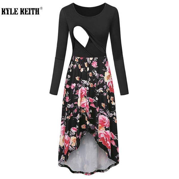 maternity round neck full sleeve print flower nursing dress breastfeeding clothes vetement grossesse dresses, White
maternity round neck full sleeve print flower nursing dress breastfeeding clothes vetement grossesse dresses, White