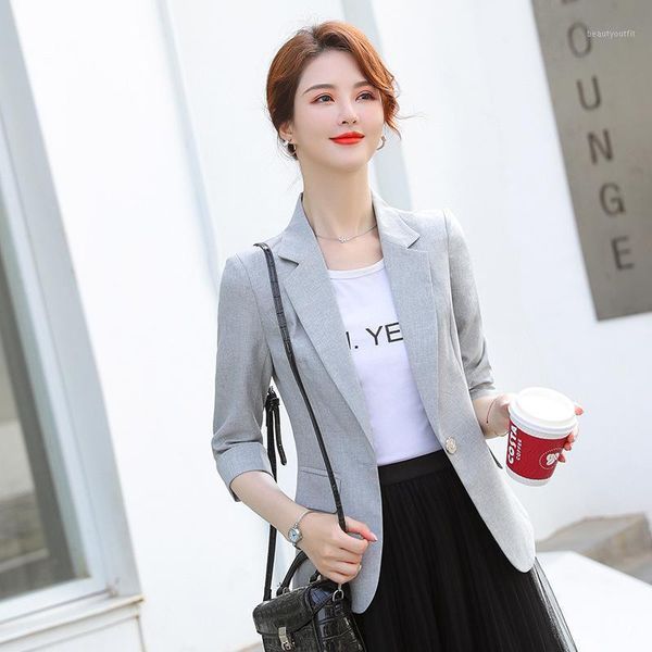 women's suits & blazers manufacturer's work clothes ol2021 spring and summer slim thin small suit coat leisure fashion western sty, White;black
women's suits & blazers manufacturer's work clothes ol2021 spring and summer slim thin small suit coat leisure fashion western sty, White;black