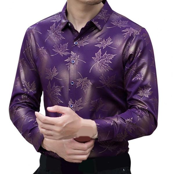 men's dress shirts men slim maple printed turndown collar single-breasted long sleeve spring autumn male casual shirt clothing, White;black
men's dress shirts men slim maple printed turndown collar single-breasted long sleeve spring autumn male casual shirt clothing, White;black