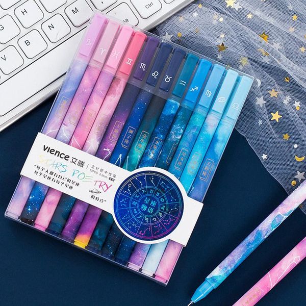12pcs/lot constellation gel pen novelty 0.5mm starry black ink for gift student stationery school writing office supplies pens
12pcs/lot constellation gel pen novelty 0.5mm starry black ink for gift student stationery school writing office supplies pens