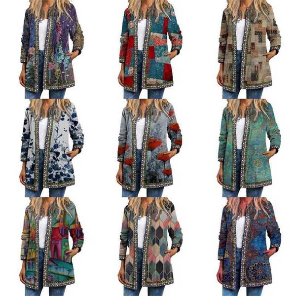 autumn winter cardigan women's vintage ethnic floral printed long sleeve tunic jackets ladies loose outerwear chic coat 211112, Black;brown
autumn winter cardigan women's vintage ethnic floral printed long sleeve tunic jackets ladies loose outerwear chic coat 211112, Black;brown
