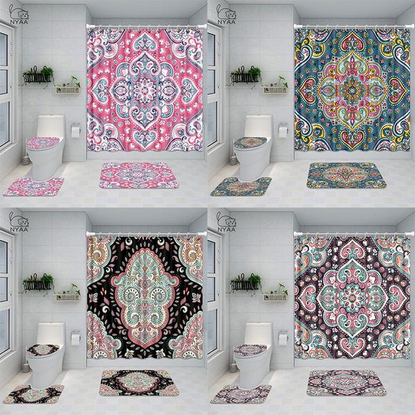 ethnic floral paisley medallion mandala shower curtain set vintage arabic art bathroom bath mats rugs home decor curtains
ethnic floral paisley medallion mandala shower curtain set vintage arabic art bathroom bath mats rugs home decor curtains