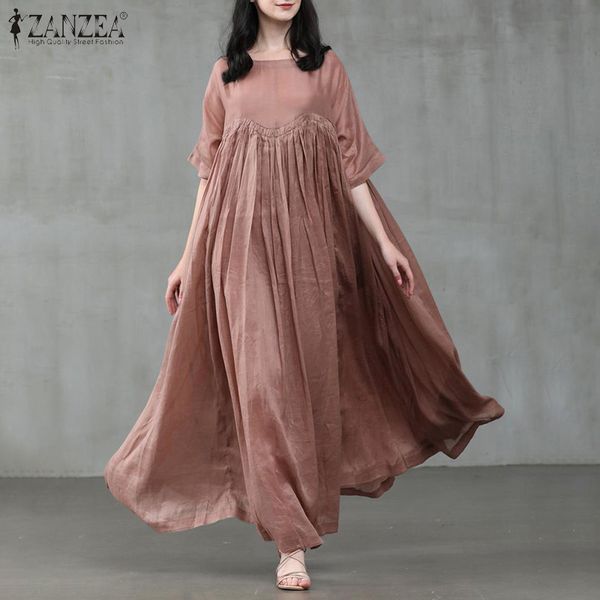 plus size vintage summer long dress zanzea women o neck half sleeve sundress casual solid party pleated vestidos kaftan 5xl 7, Black;gray
plus size vintage summer long dress zanzea women o neck half sleeve sundress casual solid party pleated vestidos kaftan 5xl 7, Black;gray