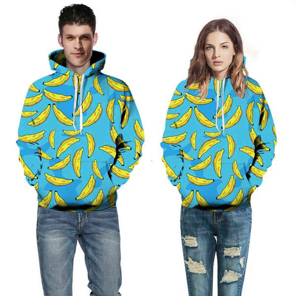 men's nnd women's sweatshirts autumn and winter banana body digital printing loose large couple hooded sweater man, Black
men's nnd women's sweatshirts autumn and winter banana body digital printing loose large couple hooded sweater man, Black