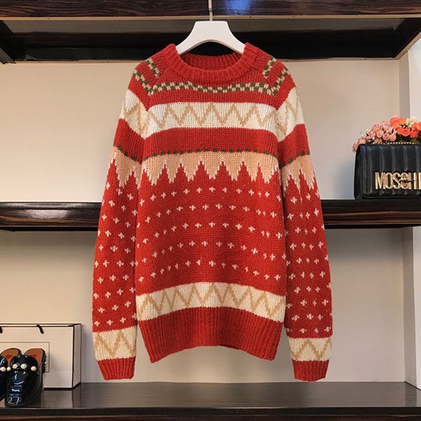 sweater winter women long sleeve sweet autumn korean fashion knitted pullovers pull femme christmas loose outer wear 5phg, White;black
sweater winter women long sleeve sweet autumn korean fashion knitted pullovers pull femme christmas loose outer wear 5phg, White;black