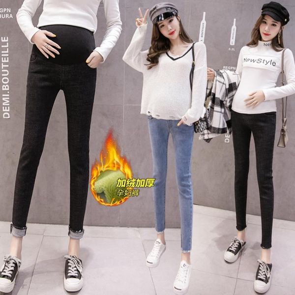 pregnant women plus velvet jeans winter thickened belly lift pants trendy moms fashion all-match stretch thin maternity bottoms, White
pregnant women plus velvet jeans winter thickened belly lift pants trendy moms fashion all-match stretch thin maternity bottoms, White