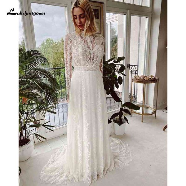 2021 summer new beach sleeve backless a-line wedding lace transparent sweep modern long bridal gown custom made bun3, White
2021 summer new beach sleeve backless a-line wedding lace transparent sweep modern long bridal gown custom made bun3, White
