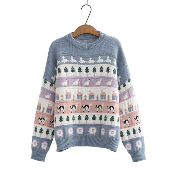 cute cartoo animal mbroidery 2021 womens sweater kawaii loose harajuku clothing for long sleeve sweet style knitted pulloer, White;black
cute cartoo animal mbroidery 2021 womens sweater kawaii loose harajuku clothing for long sleeve sweet style knitted pulloer, White;black