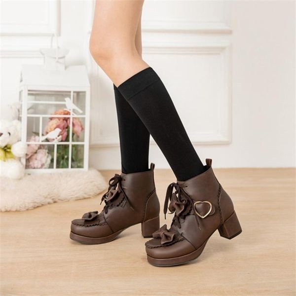 boots large 40-43 thick heel middle lo lolita short bow women's waterproof platform, Black
boots large 40-43 thick heel middle lo lolita short bow women's waterproof platform, Black