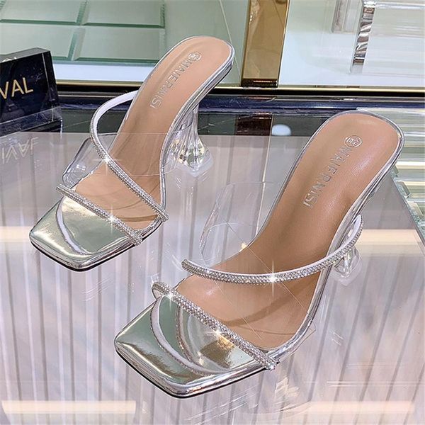 plus size platform slides women 9cm high heels transparent sandals luxury design mules slipper square toe silver shoes slippers, Black
plus size platform slides women 9cm high heels transparent sandals luxury design mules slipper square toe silver shoes slippers, Black