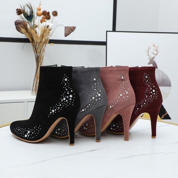 boots european and american fashion thin heel short 20 autumn / winter rivet thick bottomed high women's b, Black
boots european and american fashion thin heel short 20 autumn / winter rivet thick bottomed high women's b, Black