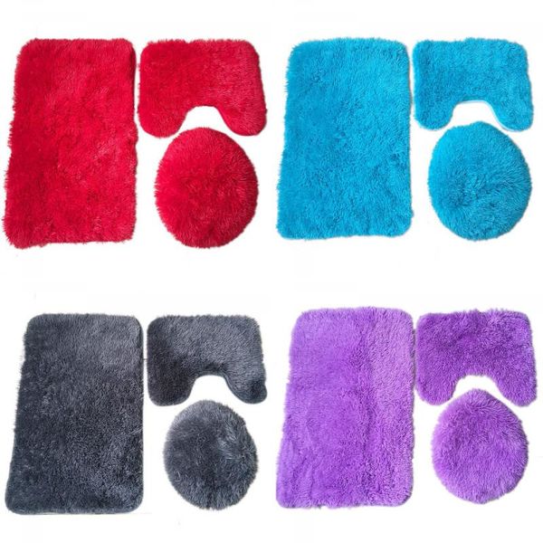 bath mats long wool carpet bathroom toilet three-piece floor mat absorbent non-slip household door
bath mats long wool carpet bathroom toilet three-piece floor mat absorbent non-slip household door