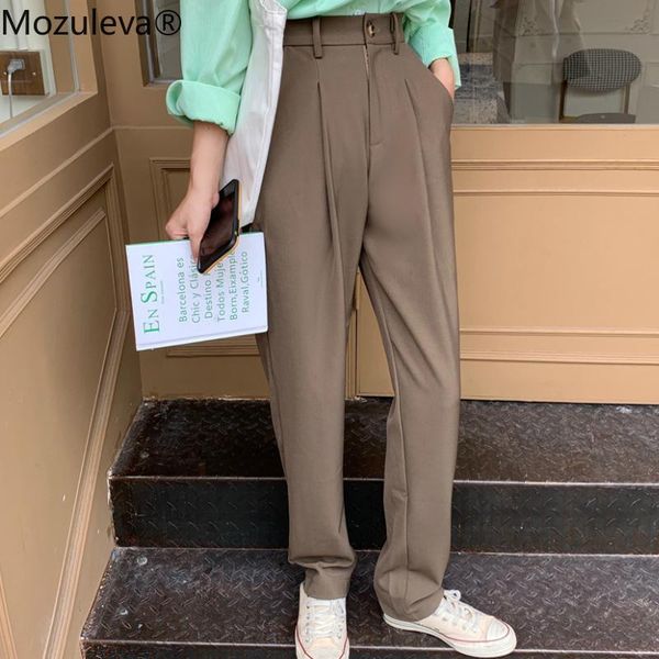 women's pants & capris mozuleva 2021 autumn high waist loose straight women office ladies suit pant female long trousers pantalon cargo, Black;white
women's pants & capris mozuleva 2021 autumn high waist loose straight women office ladies suit pant female long trousers pantalon cargo, Black;white
