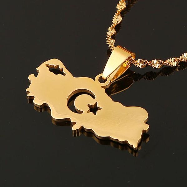 pendant necklaces stainless steel turkey map flag necklace for women men trendy star jewelry, Silver
pendant necklaces stainless steel turkey map flag necklace for women men trendy star jewelry, Silver