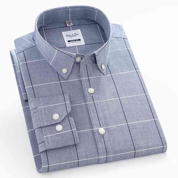 men's casual plaid checkered oxford cotton shirts single patch pocket long sleeve standard-fit button-collar gingham shirt 210331, White;black
men's casual plaid checkered oxford cotton shirts single patch pocket long sleeve standard-fit button-collar gingham shirt 210331, White;black