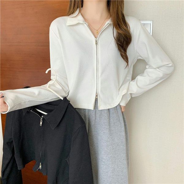 women's t-shirt autumn fashion zipper long sleeve women t shirts high street casual harajuku elegant cropped plus size cardigan coat bl, White
women's t-shirt autumn fashion zipper long sleeve women t shirts high street casual harajuku elegant cropped plus size cardigan coat bl, White