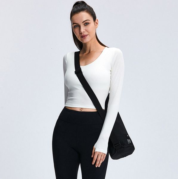 women's t-shirt yoga yoga running sports fitns cloth high waist round neck long sleeve, White
women's t-shirt yoga yoga running sports fitns cloth high waist round neck long sleeve, White