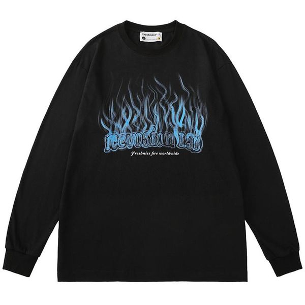 men's hoodies & sweatshirts mens fire flame letter print harajuku hip hop tshirt 100%cotton long sleeve pullover womens tshirts streetw, Black
men's hoodies & sweatshirts mens fire flame letter print harajuku hip hop tshirt 100%cotton long sleeve pullover womens tshirts streetw, Black