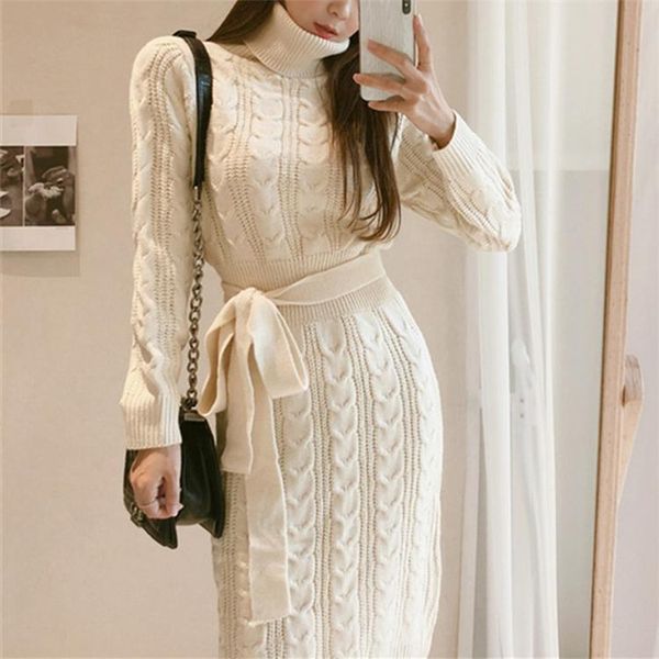 casual dresses 2021 autumn winter women sashes bow turtleneck straight warm sweater elegant office ladies, Black;gray
casual dresses 2021 autumn winter women sashes bow turtleneck straight warm sweater elegant office ladies, Black;gray