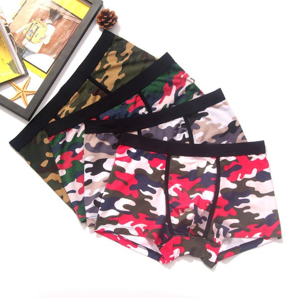 men's underpants camouflage printing cotton modal blended boxers style fashion breathable pants, Black;white
men's underpants camouflage printing cotton modal blended boxers style fashion breathable pants, Black;white