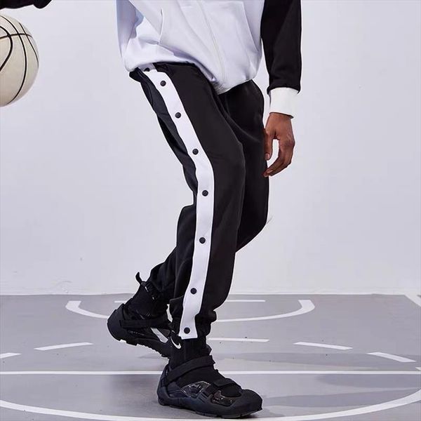 fully open buttoned foot women pant breasted side row sports trousers training uniforms men, Black
fully open buttoned foot women pant breasted side row sports trousers training uniforms men, Black