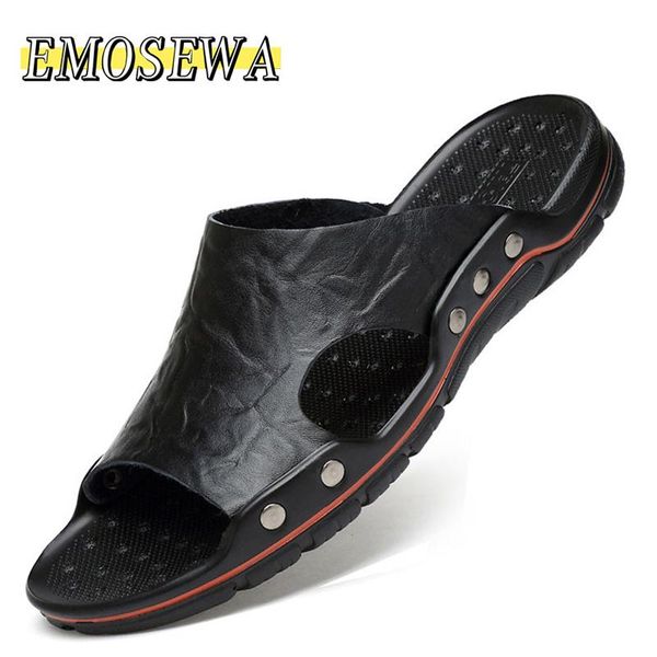 slippers big size 38~48 split leather for men summer slides sandals beach shoes flip flops hombres sandalia blue, Black
slippers big size 38~48 split leather for men summer slides sandals beach shoes flip flops hombres sandalia blue, Black