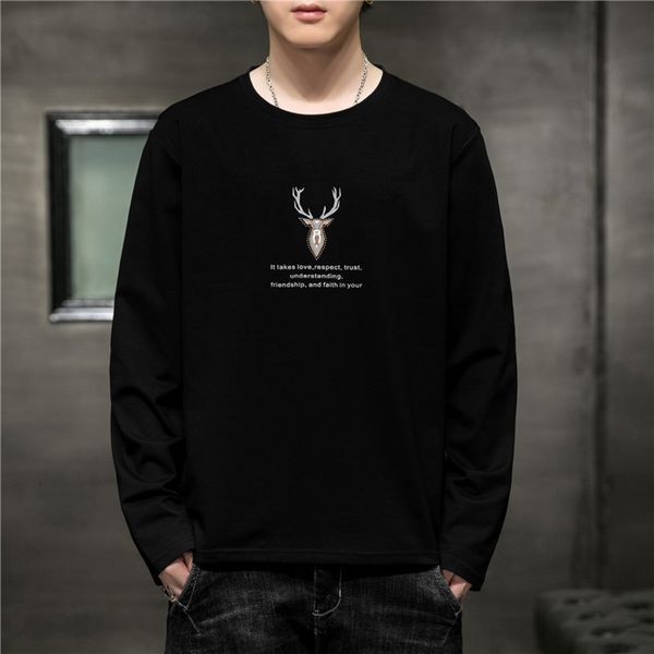 guochao long sve t-shirt 2021 cotton men's pure cotton bottomed shirt ins trend loose brand autumn cloth, White;black
guochao long sve t-shirt 2021 cotton men's pure cotton bottomed shirt ins trend loose brand autumn cloth, White;black
