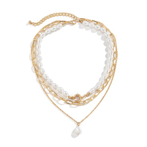 yamog baroque imitation pearl pendant necklaces multi layer hollow thick thin collarbone chains european women mixed beaded circle neck jewe, Silver
yamog baroque imitation pearl pendant necklaces multi layer hollow thick thin collarbone chains european women mixed beaded circle neck jewe, Silver