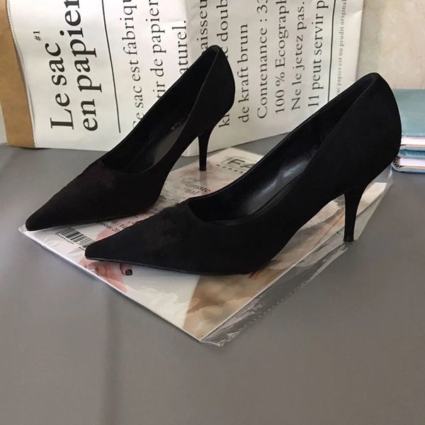 women high heels dress shoes club 2021 elegant black suede metal buckles pumps stiletto heel pointed toes thin letter wedding party wear lux
women high heels dress shoes club 2021 elegant black suede metal buckles pumps stiletto heel pointed toes thin letter wedding party wear lux
