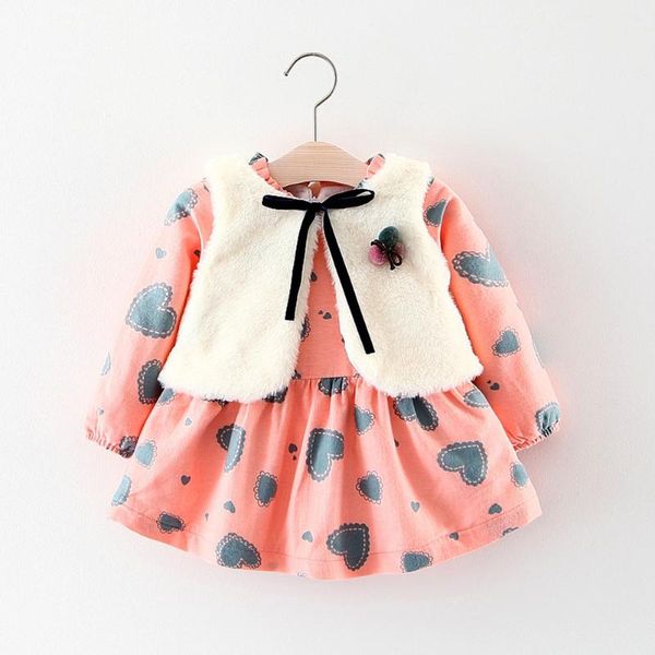 girl's dresses 2021 autumn winter baby girls long sleeve dress+fur vest shawl 2pcs love heart print ruffles a-line dress, Red;yellow
girl's dresses 2021 autumn winter baby girls long sleeve dress+fur vest shawl 2pcs love heart print ruffles a-line dress, Red;yellow