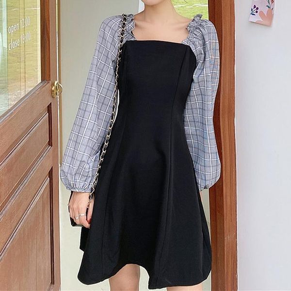 casual dresses french temperament dress women square neck sweet splicing retro plaid little black female autumn slim long-sleeve, Black;gray
casual dresses french temperament dress women square neck sweet splicing retro plaid little black female autumn slim long-sleeve, Black;gray