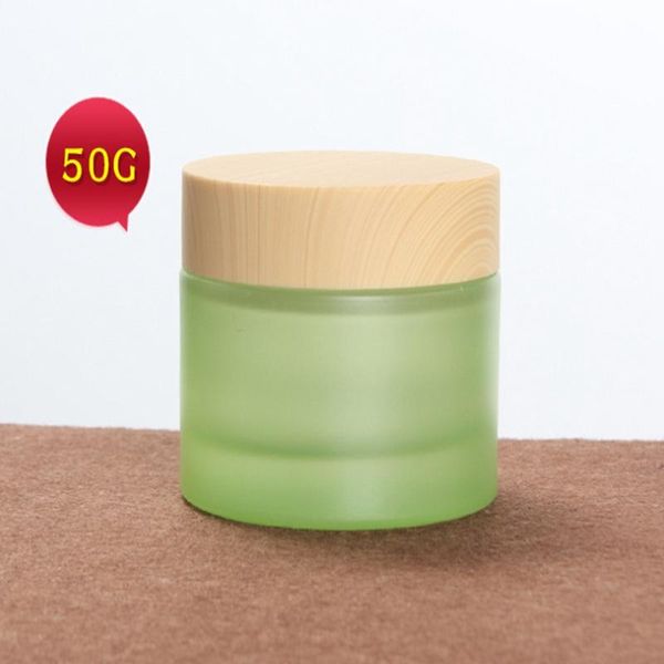 200pcs 50g empty green & matte glass cream jar wooden grain cap bottle cosmetic container box storage bottles jars
200pcs 50g empty green & matte glass cream jar wooden grain cap bottle cosmetic container box storage bottles jars