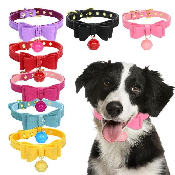 dog collars & leashes double layer bowknot cat collar pu leather bells necklace adjustable small puppy kitten durable pet accessories
dog collars & leashes double layer bowknot cat collar pu leather bells necklace adjustable small puppy kitten durable pet accessories