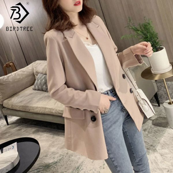 office girls notched collar pink women blazer double breasted autumn spring jacket casual pockets female suits coat c0d318n 210419, White
office girls notched collar pink women blazer double breasted autumn spring jacket casual pockets female suits coat c0d318n 210419, White