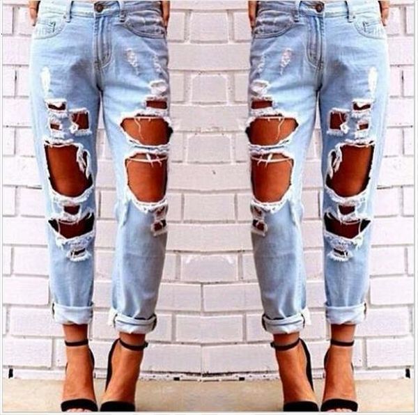 f.n.jack womans tight women jean broken hole casual elastic cotton pencil pants, Blue
f.n.jack womans tight women jean broken hole casual elastic cotton pencil pants, Blue
