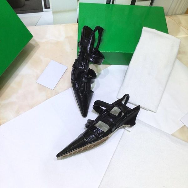 dress shoes pointed toe woman sandals genuine leather fashion luxury designer zapatos de mujer summer high heel, Black
dress shoes pointed toe woman sandals genuine leather fashion luxury designer zapatos de mujer summer high heel, Black