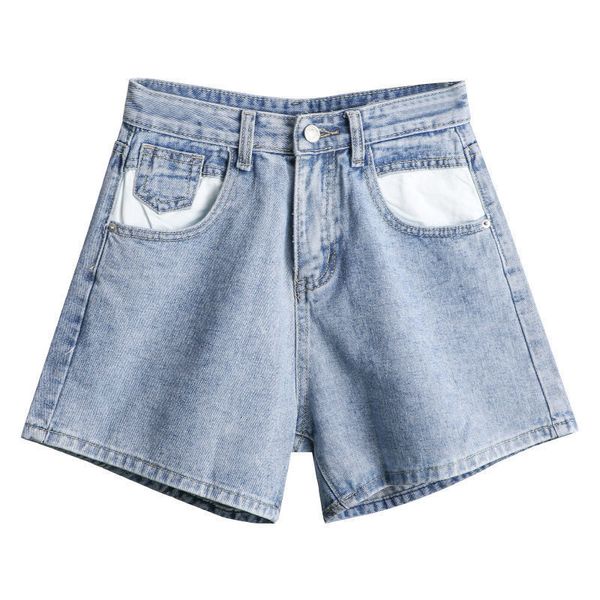 women's shorts denim summer 2020 korean new high waist a-line thin loose curled students' pants, White;black
women's shorts denim summer 2020 korean new high waist a-line thin loose curled students' pants, White;black