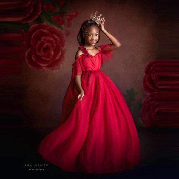 family matching outfits pretty red 3d flower tulle long girl dresses to wedding party little girls communion dress pageant for kids, Blue
family matching outfits pretty red 3d flower tulle long girl dresses to wedding party little girls communion dress pageant for kids, Blue