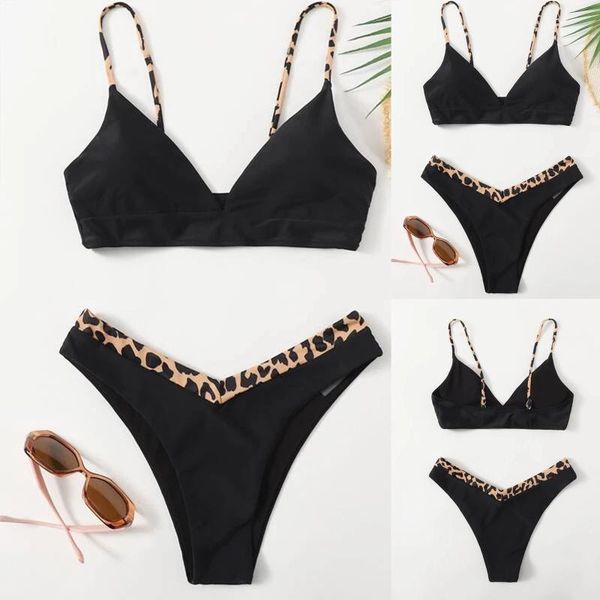 women's swimwear women contrast leopard print patchwork bikini set high waist swimsuit bathing suit beachwear conjunto biquÃnis #t1q, White;black
women's swimwear women contrast leopard print patchwork bikini set high waist swimsuit bathing suit beachwear conjunto biquÃnis #t1q, White;black