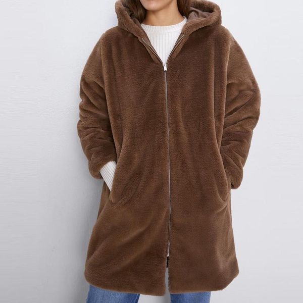 women's trench coats kumsvag 2021 autumn winter women long sleeve hooded zip fur windbreaker outerwear female fashion street, Tan;black 
women's trench coats kumsvag 2021 autumn winter women long sleeve hooded zip fur windbreaker outerwear female fashion street, Tan;black
