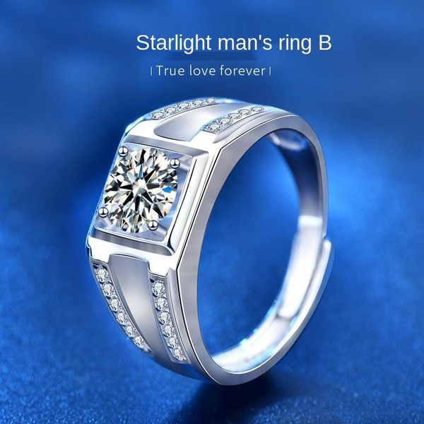 sterling silver mossan diamond star ring aggressive men's index finger platinum wedding jewelry rings, Slivery;golden
sterling silver mossan diamond star ring aggressive men's index finger platinum wedding jewelry rings, Slivery;golden