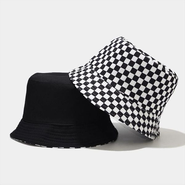 black white womens summer bucket hat flat hip hop plaid autumn grid fashion design fisherman panama bob, Blue;gray
black white womens summer bucket hat flat hip hop plaid autumn grid fashion design fisherman panama bob, Blue;gray