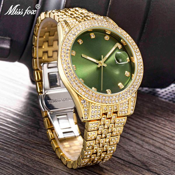 missfox brand men watch green luxury set full ice out siliver bracelet watches hip hop fashion red dial diamont wristwatch new, Slivery;brown
missfox brand men watch green luxury set full ice out siliver bracelet watches hip hop fashion red dial diamont wristwatch new, Slivery;brown