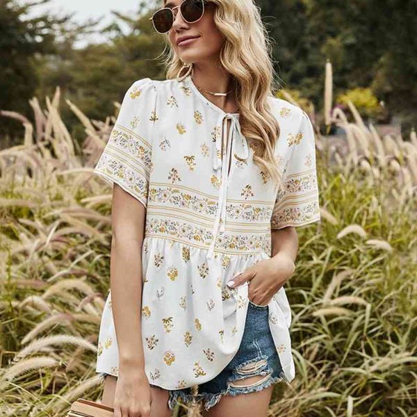 white patchwork cotton blouse short sleeve women floral print summer fashion loose shirt office lady blusas mujer 210603
white patchwork cotton blouse short sleeve women floral print summer fashion loose shirt office lady blusas mujer 210603
