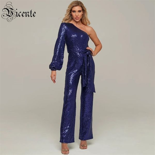trendy blue jumpsuit one shoulder lantern sleeve women celebrity party sequins rompers 210520, Black;white
trendy blue jumpsuit one shoulder lantern sleeve women celebrity party sequins rompers 210520, Black;white