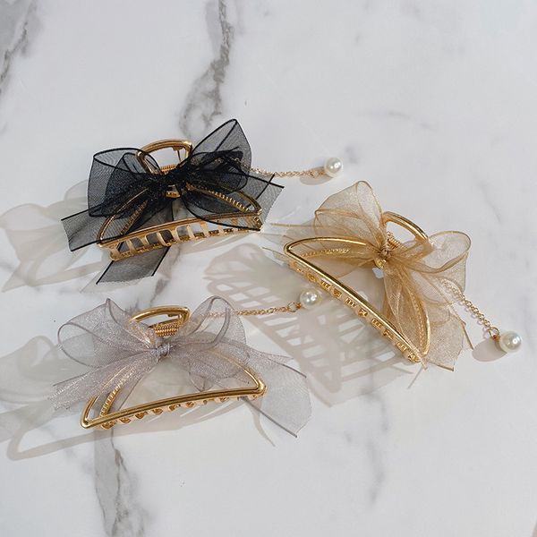 barrettes hairpin korean pearl tassel catch clip mesh metal pendant headdress shark back of head temperament elegant hair accessories, Golden;silver
barrettes hairpin korean pearl tassel catch clip mesh metal pendant headdress shark back of head temperament elegant hair accessories, Golden;silver